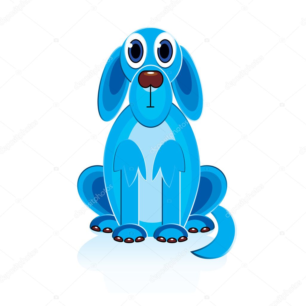 Chien bleu bande dessinée Stock Vector by ©dvargg 7784214