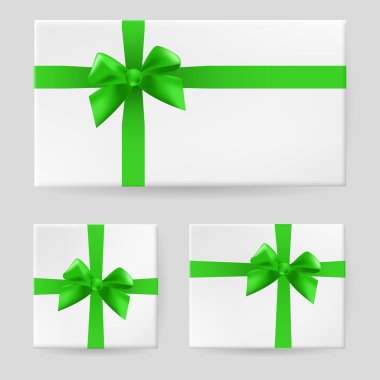 Green gift bow clipart