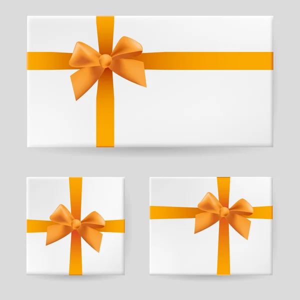 Bow cadeau jaune — Image vectorielle