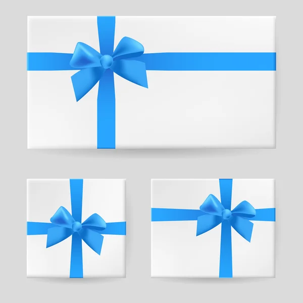 Blue gift bow — Stock Vector