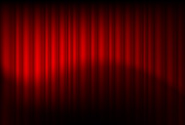 Red drapes reflected clipart