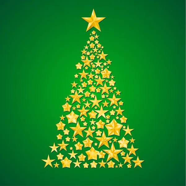 Yıldızlardan gelen soyut Noel ağacı — Stok Vektör