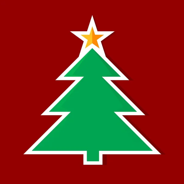Origami, kerstboom — Stockvector