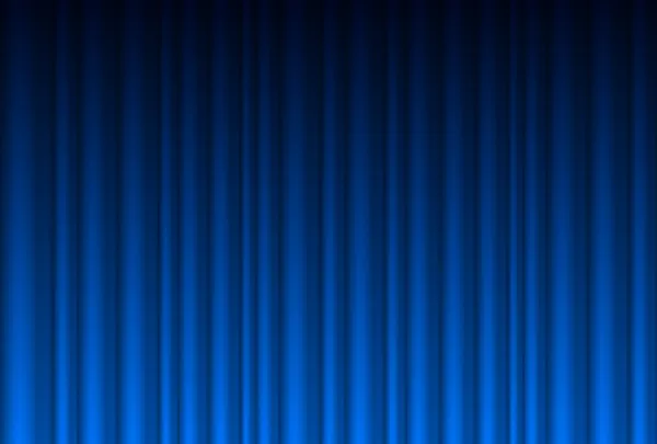 Cortina azul realista — Vector de stock