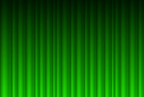 Realistische groene gordijn — Stockvector