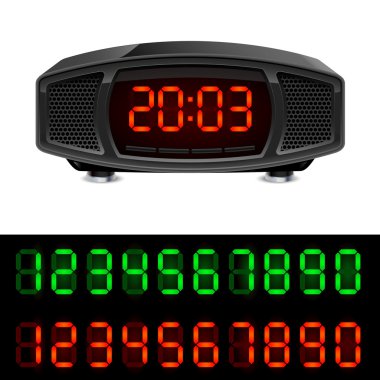 Radio alarm clock clipart