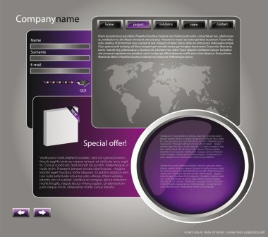 Web site design template 46 clipart