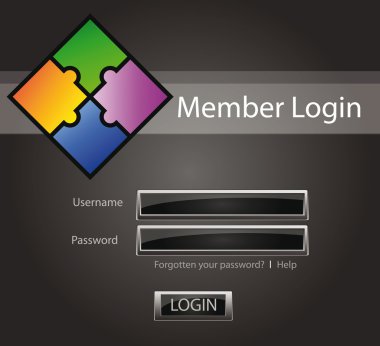 Login vector background 3 clipart