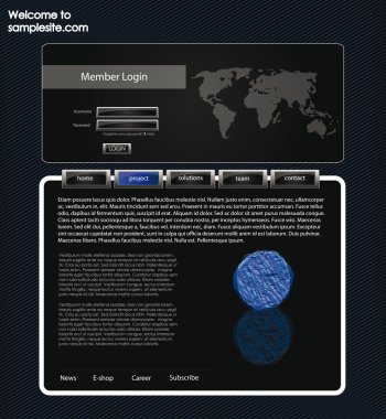 Web site design template 54 clipart