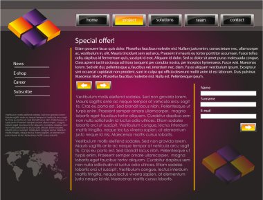 Web site design template 48 clipart