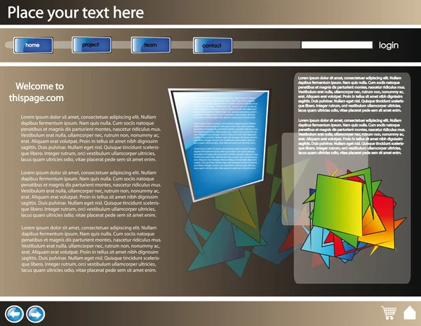 Website van 3D-ontwerpsjabloon 19 — Stockvector