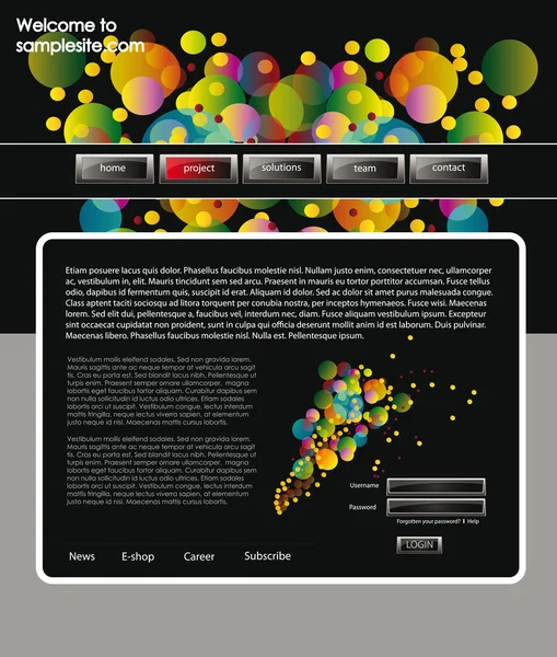 Modèle de conception de site Web 60 — Image vectorielle