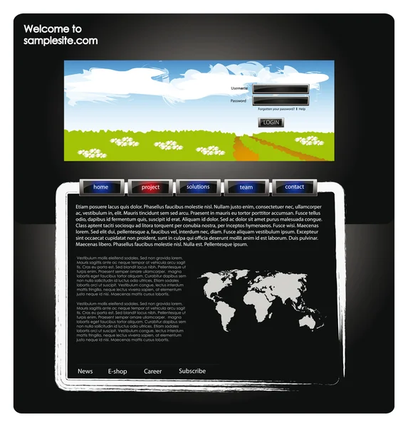 Modèle de conception de site Web 57 — Image vectorielle