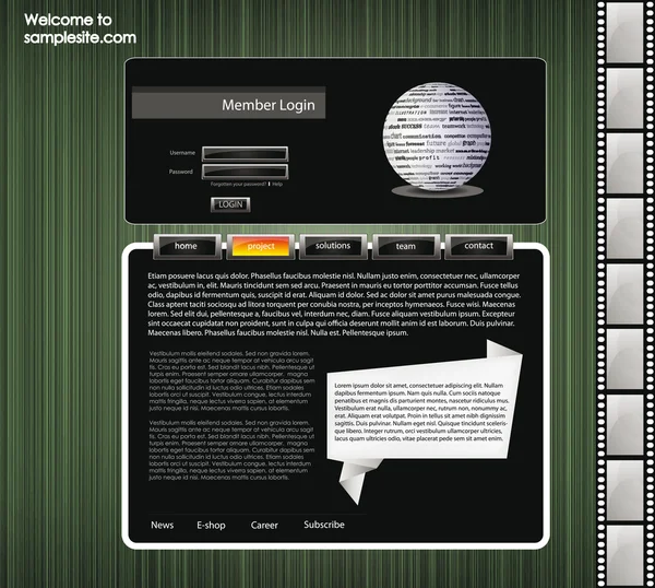 Modèle de conception de site Web 55 — Image vectorielle