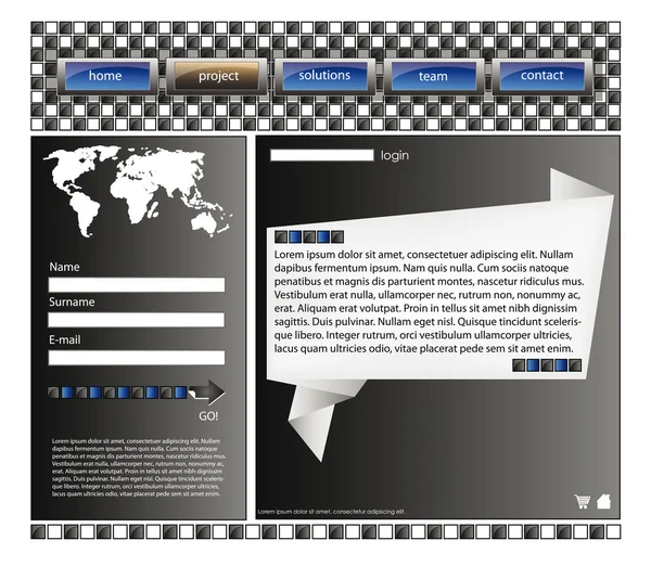Website ontwerpsjabloon 39 — Stockvector