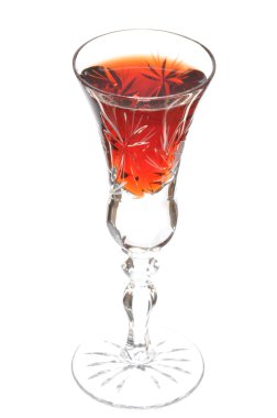 Glass of cherry clipart