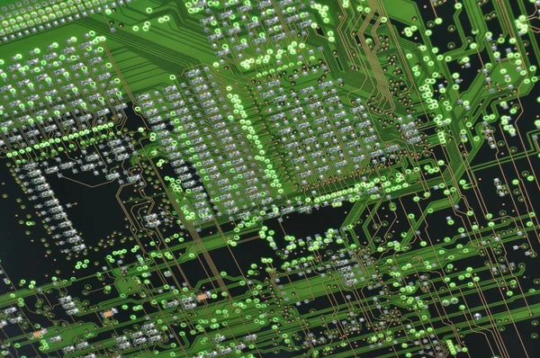 Green motherboard — Stock Photo, Image