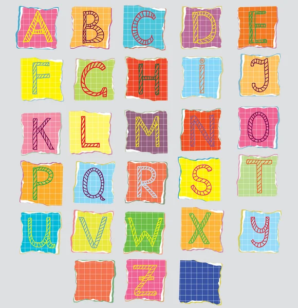 Barevná abeceda pro děti — Stockový vektor