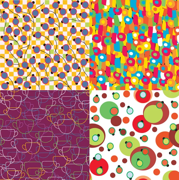 Set van abstracte geometrische naadloze — Stockvector