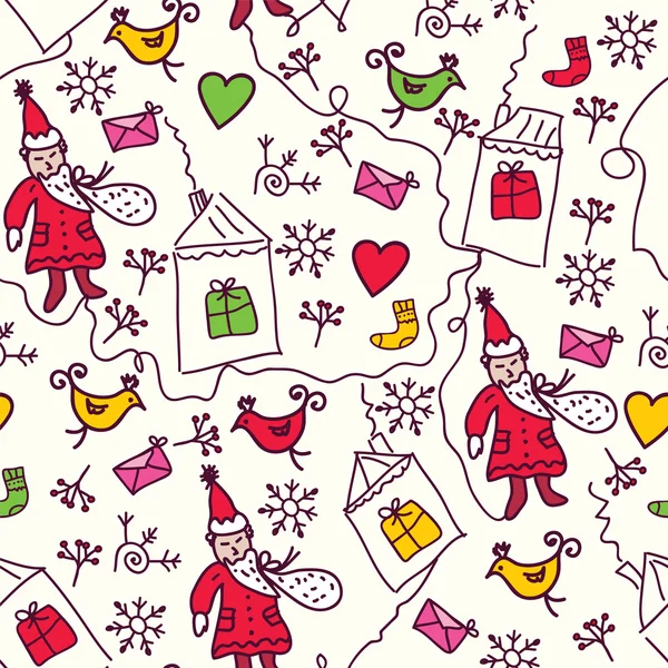 Navidad esquivar patrón sin costuras — Archivo Imágenes Vectoriales