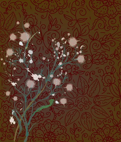 Retro floraler Hintergrund — Stockvektor