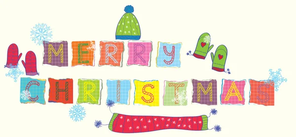 Merry christmas text funny banner — Stock Vector