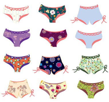 Panties funny set clipart