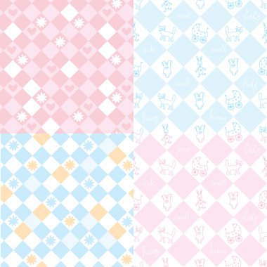 Seamless patterns for the baby clipart