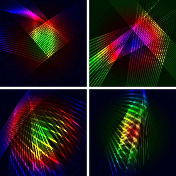 Set of 4 abstract vector backgrounds. — Stock Vector