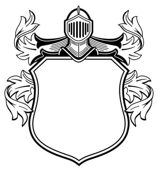 Escudo de armas de caballero — Vector de stock