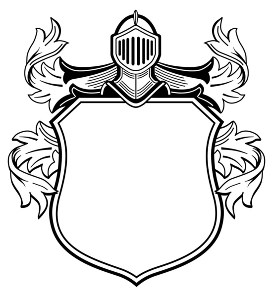 Escudo de armas de caballero Vector De Stock