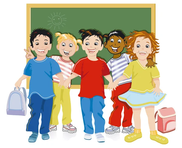 Kinder in der Schule — Stockvektor