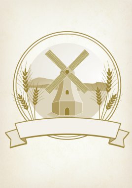 Grain and mill clipart