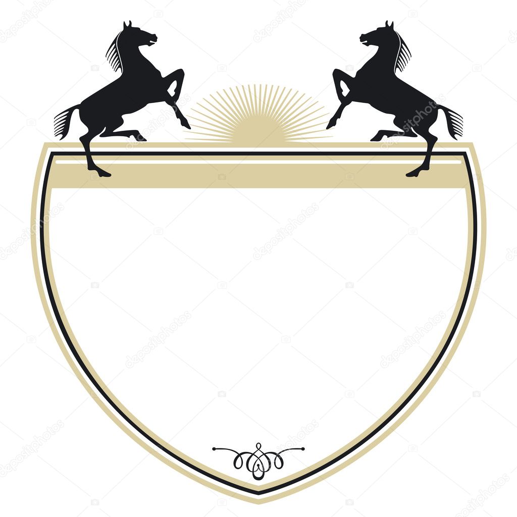 Coat of arms with two horses