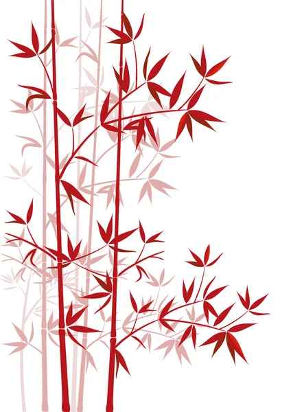 stock vector Red bamboo