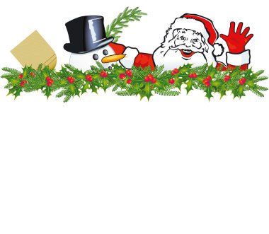 Greetings from Santa Claus clipart