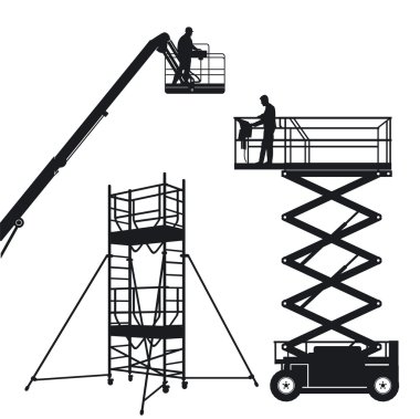 Lift and scaffolding clipart