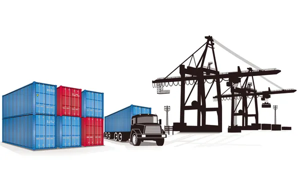 Ładunków kontenerowych — Wektor stockowy