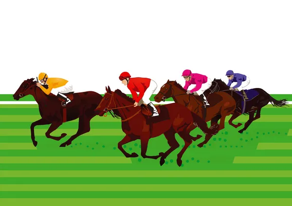Corridas de cavalos e Derby —  Vetores de Stock