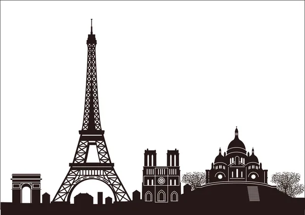 Linha do horizonte de Paris Ilustração De Bancos De Imagens