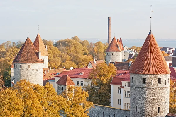 Tallinn wall towers — Stock Photo, Image
