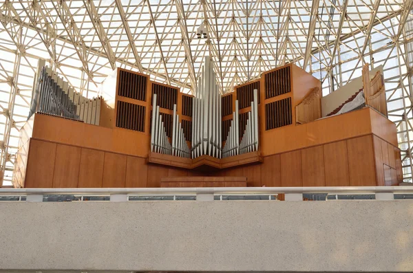Catedral de cristal órgano de tubo —  Fotos de Stock