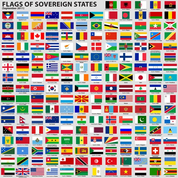 Banderas de Estados soberanos — Archivo Imágenes Vectoriales