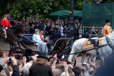 The Queen Elizabeth II and her husband Prince Philip clipart