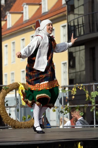 传统的拉脱维亚民间舞蹈 — 图库照片