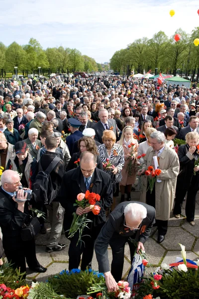 Celebrazione del giorno della vittoria (Europa orientale) a Riga — Foto Stock