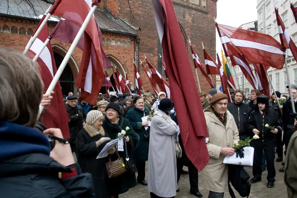 拉脱维亚党卫军的股的纪念活动 — 图库照片