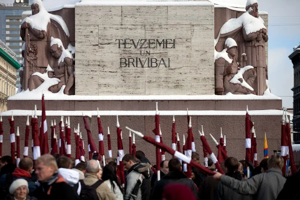 Monumento a la Libertad en Riga — Foto de Stock