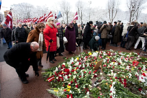 Commemorazione dei Legionari o unità di lettone waffen ss — Foto Stock