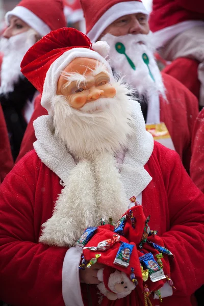 Santas fun běh & procházka v Rize, Lotyšsko — Stock fotografie
